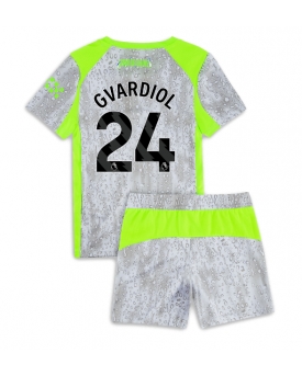 Billige Fotballdrakt Manchester City Josko Gvardiol #24 Replika Tredjedraktsett Barn 2025-26 Kortermet (med bukser)